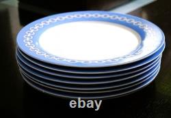 Happy Chic x JONATHAN ADLER 8 Dinner Plates 10.7S in Blue White Chain Link