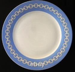 Happy Chic x JONATHAN ADLER 8 Dinner Plates 10.7S in Blue White Chain Link