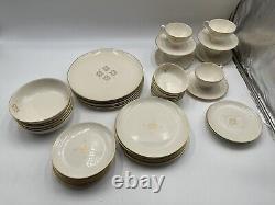 Haviland Chatelle 46 Piece Dinnerware Service Set For 6 GOLD & BLUE