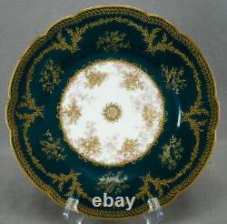 Haviland H4684 Pink Rose Blue Green & Gold 9 1/4 Inch Dinner Plate C. 1893-1930