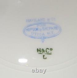 Haviland Limoges France Blue Batchelor Button 9 Dinner Plates -Nautical Blank