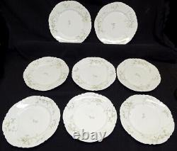 Haviland The Cherbourg 8 Dinner Plates Schleiger 667 Limoges France -1 nick