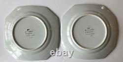 Henriot Quimper Faience Mistral Blue 2 Dinner Plate Breton Man Octagonal 9.75