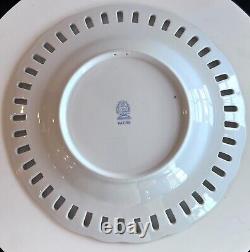 Herend Blue Garland Reticulated Pierced WALL Display Dinner Plate 8427 Mint 9.5