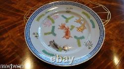 Herend Poissons Pattern in Blue Glazed Dinner Plate Vintage 1930's #2525