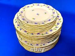 Herend Porcelain Handpainted Blue Garland Dinner, Soup And Dessert Plates (pbg)