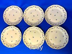 Herend Porcelain Handpainted Blue Garland Dinner, Soup And Dessert Plates (pbg)