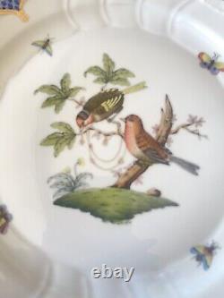 Herend Rothschild Bird Blue Border Dinner Plate Motif 10 Store Display