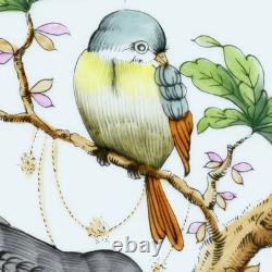 Herend Rothschild Bird Blue Dinner Plate Handpaint by Master Artist 25.5cm Gold