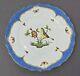 Herend Rothschild Bird Dinner Plate Blue Border #1524 10 1/4 D