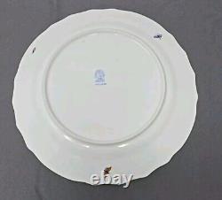 Herend Rothschild Bird Dinner Plate Blue Border #1524 10 1/4 D