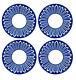 Hermes Bleus D'ailleurs Set Of 4 Dinner Plates #p030001p Brand Nib French F/sh