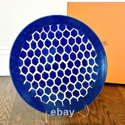 Hermes Bleus d'Ailleurs Presentation and Dinner Plate Cobalt Blue Porcelain