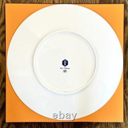 Hermes Bleus d'Ailleurs Rare Presentation Dinner Plate Cobalt Blue Porcelain
