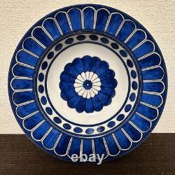 Hermes Blue D'Ayule Pasta Plate Deep Dinner Plate 24.5cm Porcelain