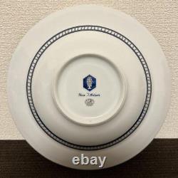 Hermes Blue D'Ayule Pasta Plate Deep Dinner Plate 24.5cm Porcelain