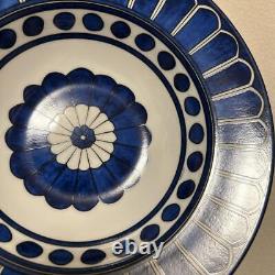 Hermes Blue D'Ayule Pasta Plate Deep Dinner Plate 24.5cm Porcelain