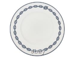 Hermes Chaine d'Ancre Blue Round Dinner Plate 27,5 cm