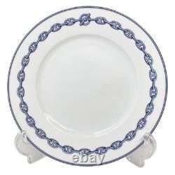 Hermes Chaine d'Ancre Dinner Plate Blue Porcelain 27.5cm France