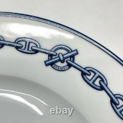 Hermes Chaine d'Ancre Dinner Plate Blue Porcelain 27.5cm France