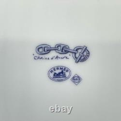 Hermes Chaine d'Ancre Dinner Plate Blue Porcelain 27.5cm France