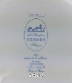 Hermes Les Pivoines Blue Dinner Plate(s) 10 Limoges Authentic MINT (4 Avail)