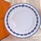 Hermes Paris Dinner Plate CHAINE D'ANCRE BLUE 27cm Porcelain Tableware withBox