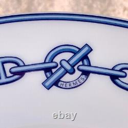 Hermes Paris Dinner Plate CHAINE D'ANCRE BLUE 27cm Porcelain Tableware withBox