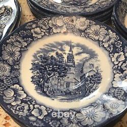 Historic Colonial Scenes Staffordshire Ironstone Service For 4 19 Pieces