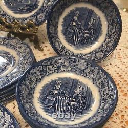 Historic Colonial Scenes Staffordshire Ironstone Service For 4 19 Pieces
