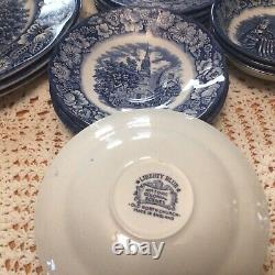 Historic Colonial Scenes Staffordshire Ironstone Service For 4 19 Pieces
