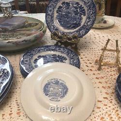 Historic Colonial Scenes Staffordshire Ironstone Service For 4 19 Pieces