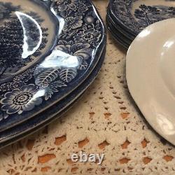 Historic Colonial Scenes Staffordshire Ironstone Service For 4 19 Pieces