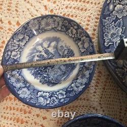 Historic Colonial Scenes Staffordshire Ironstone Service For 4 19 Pieces