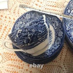 Historic Colonial Scenes Staffordshire Ironstone Service For 4 19 Pieces