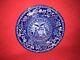 Historical Staffordshire Blue Arms Of New York Dinner Plate Ca. 1825