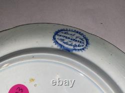 Historical Staffordshire Blue Dinner Plate Bank United States Philadelphia 1825