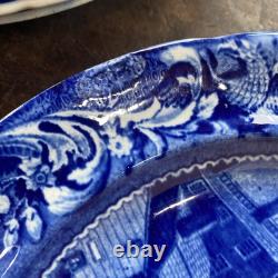 Historical Staffordshire Blue Dinner Plate Bank United States Philadelphia 1825