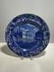 Historical Staffordshire Blue Dinner Plate Bank of United States Philadelphia