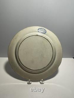 Historical Staffordshire Blue Dinner Plate Bank of United States Philadelphia