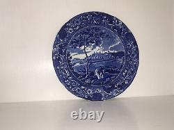 Historical Staffordshire Blue Dinner Plate Fairmount Near Philadelphia Ca. 1825