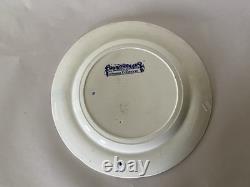 Historical Staffordshire Blue Dinner Plate Lagrange Lafayette's Residence 1825