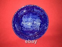 Historical Staffordshire Blue Transfer View Of Liverpool Dinner Plate 1825