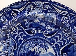 Historical Staffordshire Dark Blue Dinner Plate Quadruped Lion 2 Available 1825