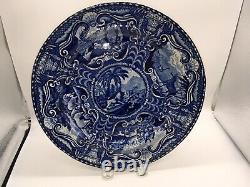 Historical Staffordshire Dark Blue Dinner Plate Quadruped Lion 2 Available 1825