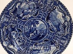 Historical Staffordshire Dark Blue Dinner Plate Quadruped Lion 2 Available 1825