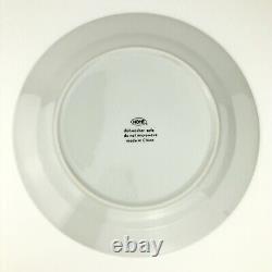 Home WINTER SOLSTICE Dinner Plates (12) Modern Christmas Pine Tree Blue Silver