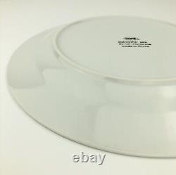 Home WINTER SOLSTICE Dinner Plates (12) Modern Christmas Pine Tree Blue Silver