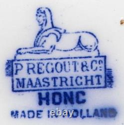 Honc Flow Blue Plate P Regout & Co Mastricht Holland Circa 1900 Good Condition