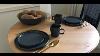 How It Looks Stone Lain Coupe Dinnerware Set Service For 4 Gray Matte